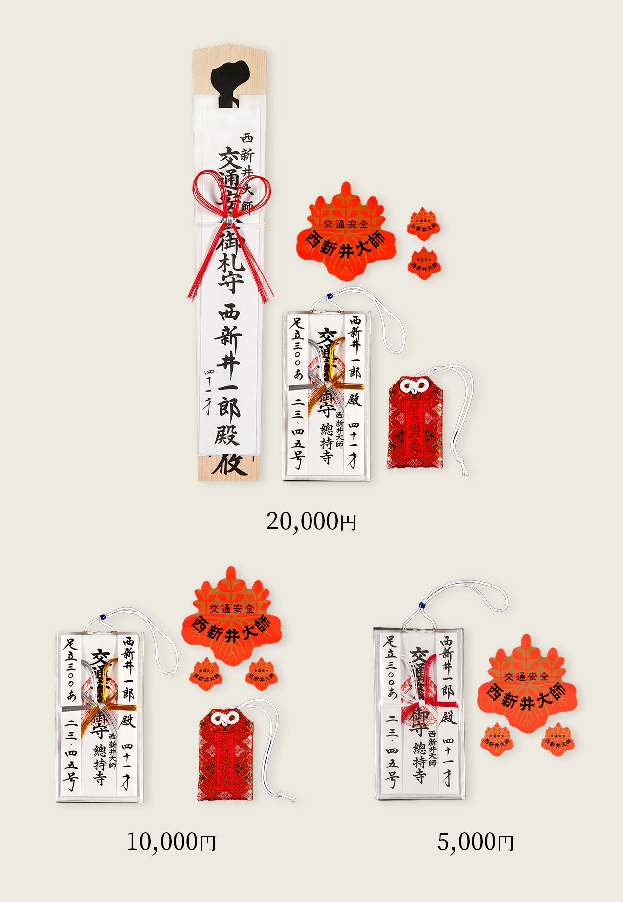 自動車安全祈願札 